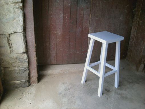 Custom Made Painted Reclaimed Wood Country Stools
