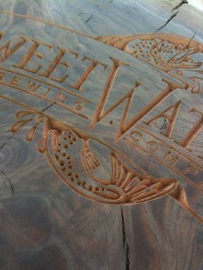 Custom Made Sweetwater Brewery Engraved Walnut