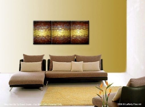 Custom Made Original Abstract Metallic Painting, Textured Gold Painting, Textured Palette Knife Art, 24x54