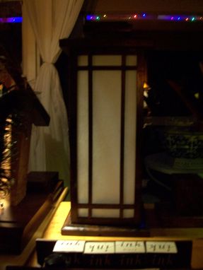 Custom Made Japanese Style Candle Lantern ( Claro Walnut)