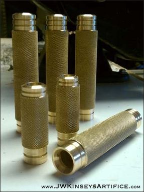 Custom Made Brass Foot Pegs For A Harley Motorcycle