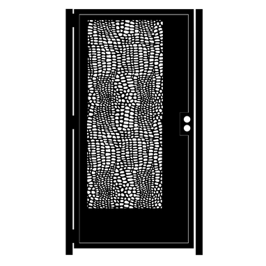 Custom Made Decorative Steel Animal Print Gate - Gator - Decorative Wall Panel - Handmade - Custom Garden Gate