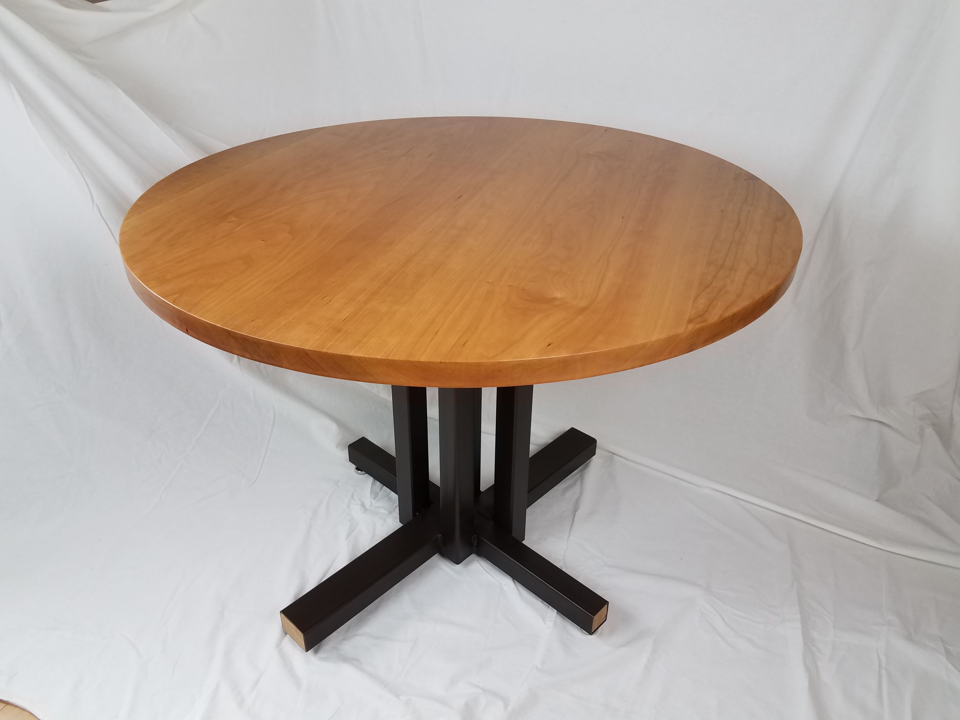 Custom Pedestal Kitchen Table by Four Fields Furniture