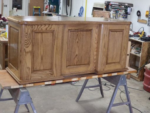 Custom Made Smaller Executive Style Oak Desk