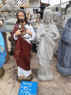 Custom Made 36" Sacared Heart Of Mary Or 34" Tall Jesus Concrete Statue