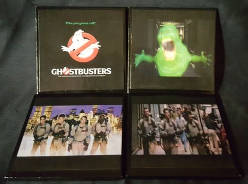 Custom Made Ghostbusters Ceramic Tile Drink Coaster Set