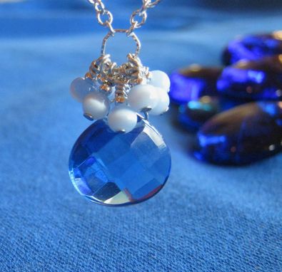 Custom Made Royal Blue And Silver Necklace