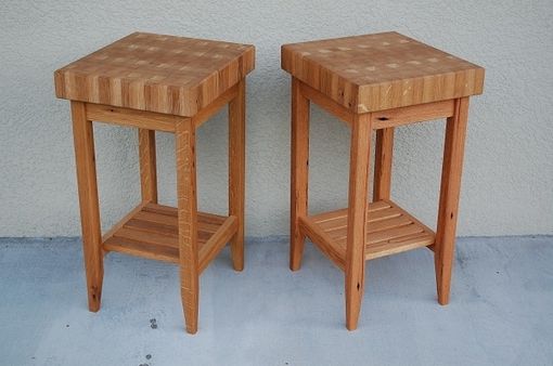 Custom Made Butcher Block Tables Made From Reclaimed White Oak