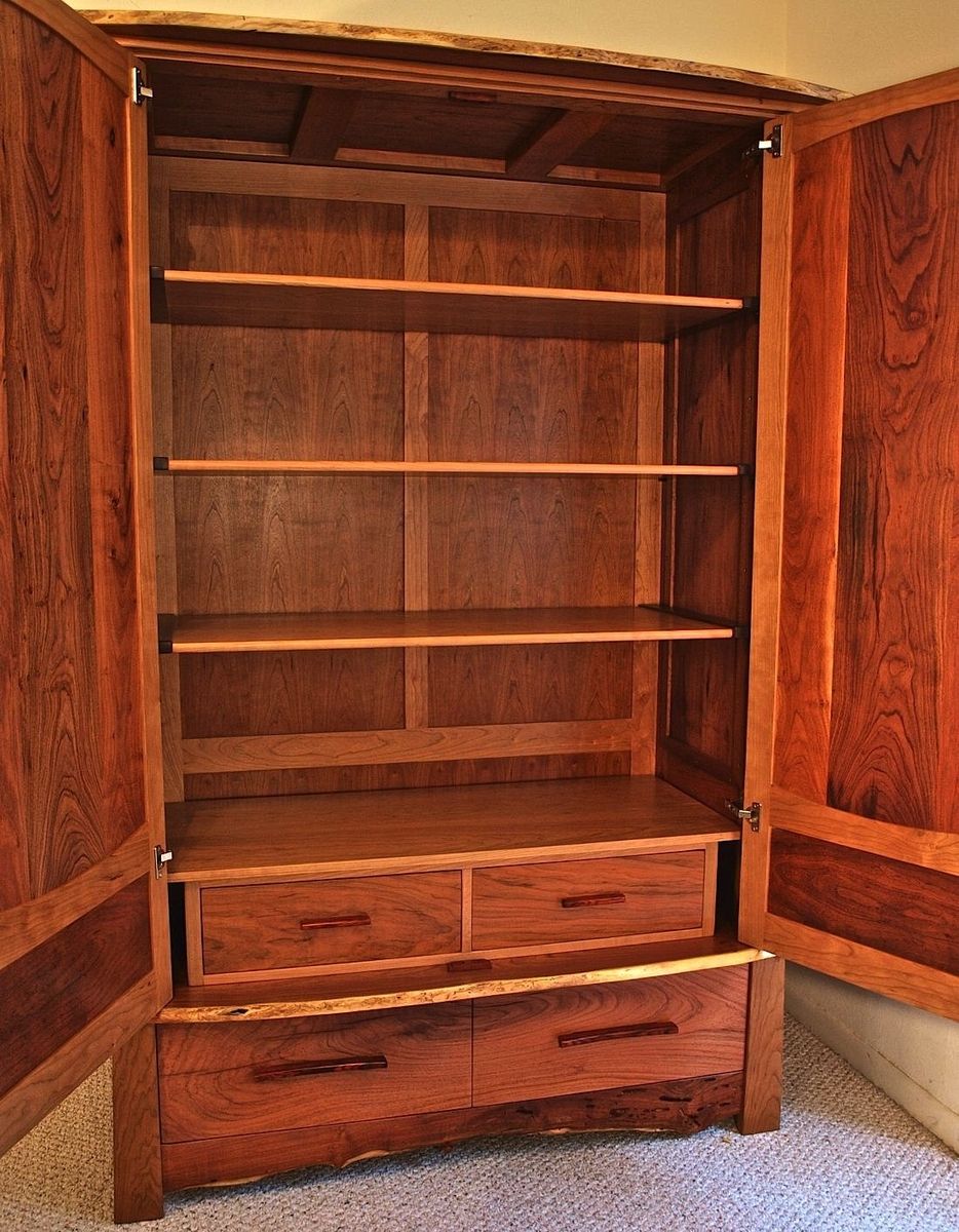 Custom Mesquite & Cherry Armoire by Louis Fry Craftsman In Wood