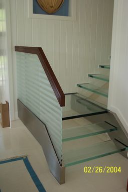 Custom Made Staircase: Glass/Stainless Steel