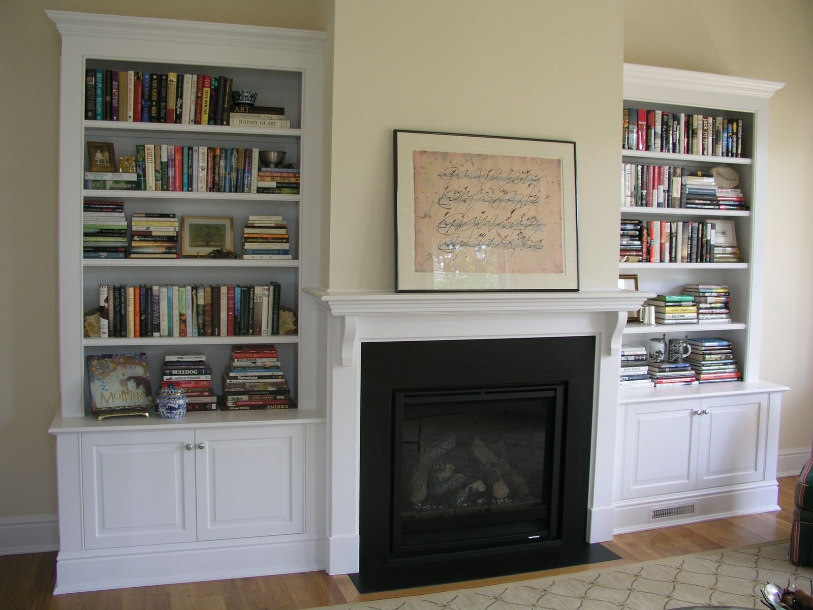 Custom Made Painted Fireplace Cabinetry And Mantle by Tony O'Malley ...