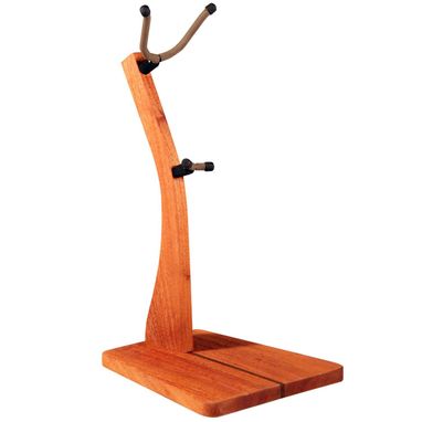 Custom Made Wooden Saxophone Floor Stand For Alto And Tenor Sax - Mahogany, Walnut, Maple Or Cherry