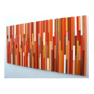 Custom Made Orange Wall Art, Abstract Art Orange, Wood Abstract Wall Art, Modern Orange Artwork