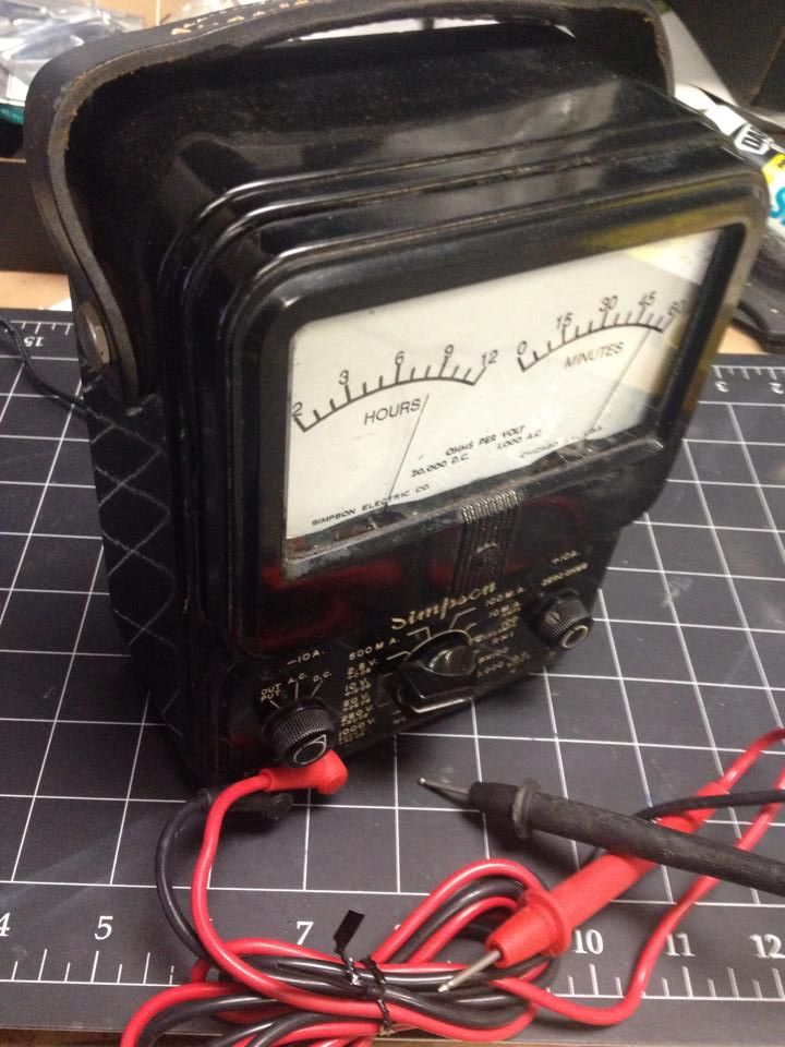 Custom Made Analog Meter Clock In A Simpson 260 Meter Housing by