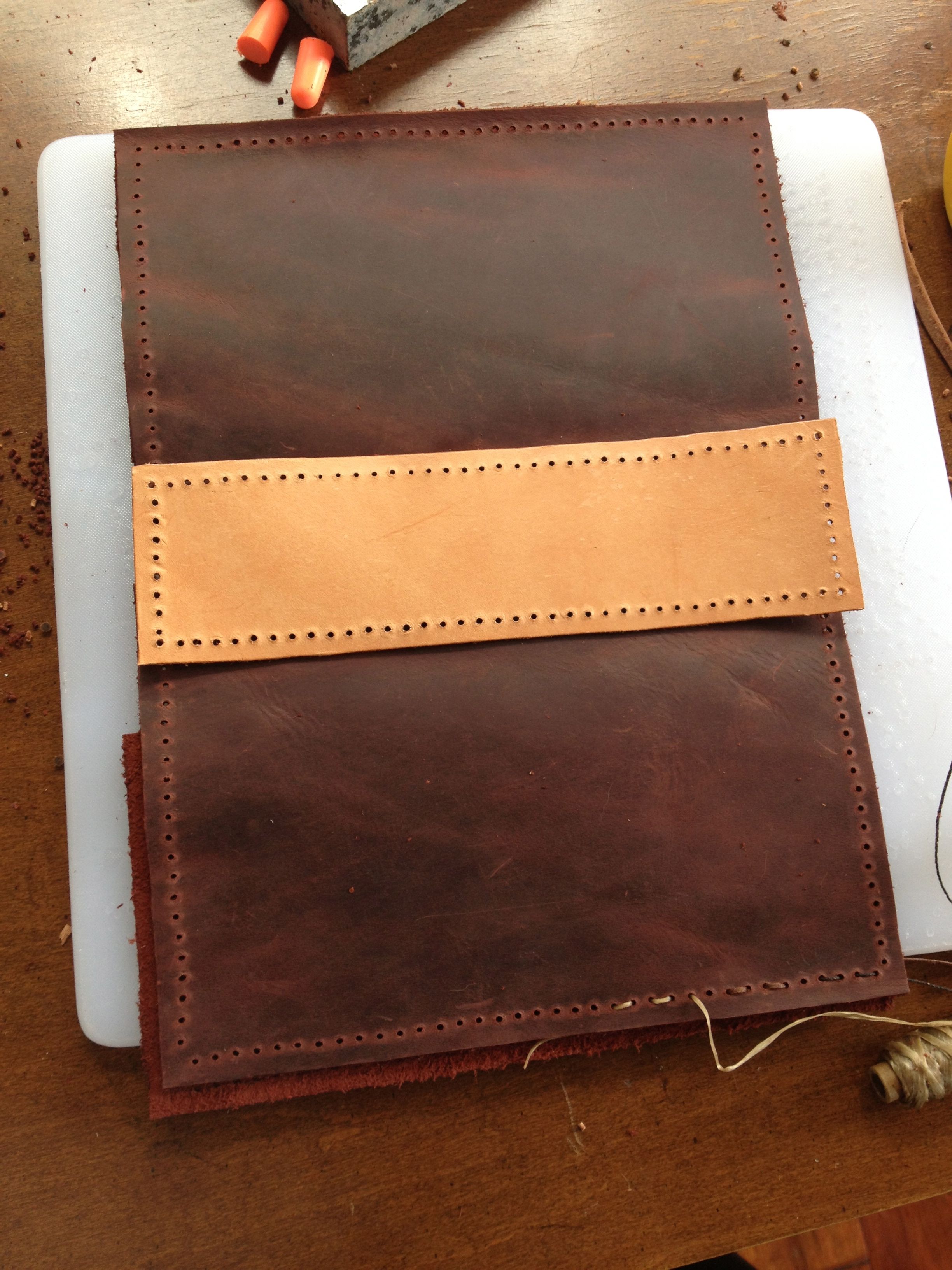 Hand Crafted Leather Book Cover by Sabbatical Arts | CustomMade.com