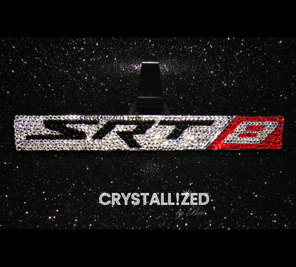 Custom Made Dodge Srt8 Crystallized Car Emblem Bling Genuine European Crystals Bedazzled