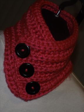 Custom Made Pink Button Neck Warmer