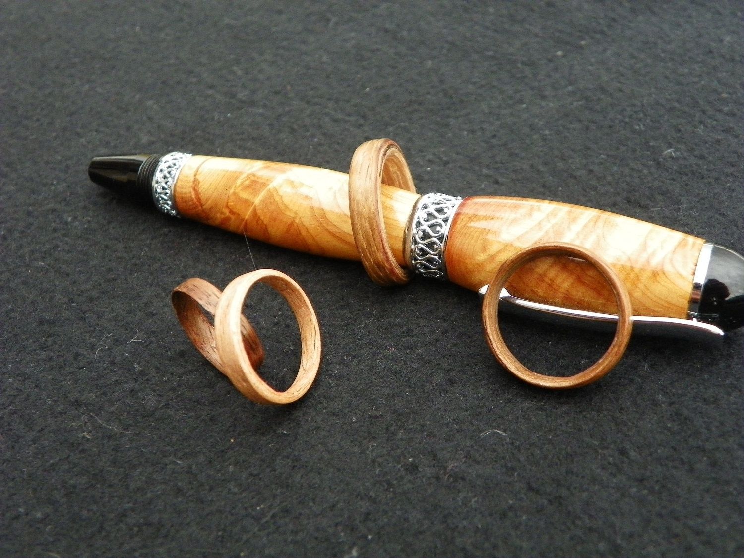 Hand Crafted Custom Built Bent Wood Wedding Bands by Elegant