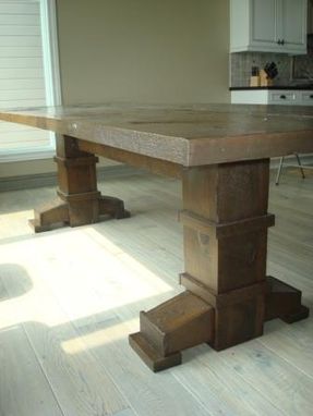 Custom Made Reclaimed Wood Dining And Sofa Table Set.