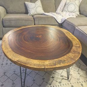 Live Edge Coffee Tables Natural Wood Slab Live Edge Round Acacia Coffee Table