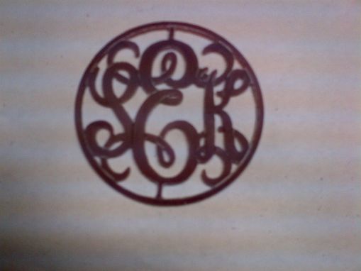 Custom Made Hand Carved Monogram