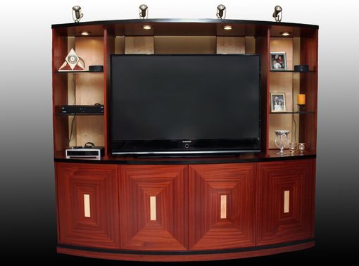 Custom Made Curved Entertainment Center