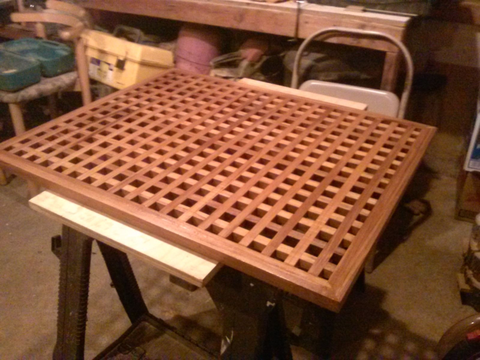 Hand Made Teak Shower Grating by Petticrafts