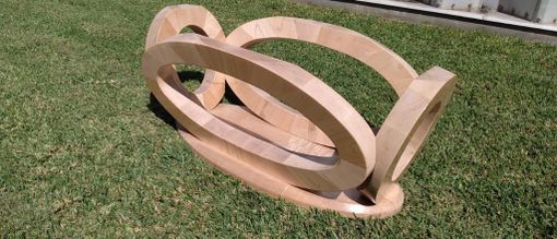 Custom Made Sculptural Art Deco Inspired Maple Coffee Table
