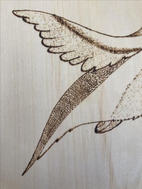 Custom Made Humming Bird Wood Burning
