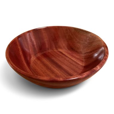 Custom Made Handcrafted African Mahogany Large Bowl