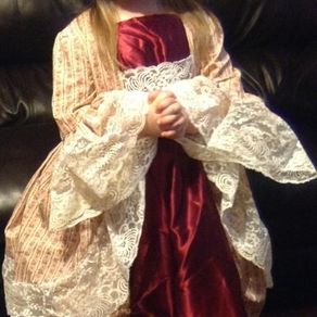 Hand Made Child's Colonial Dress With Mop Hat Costume by GabbiGirlz