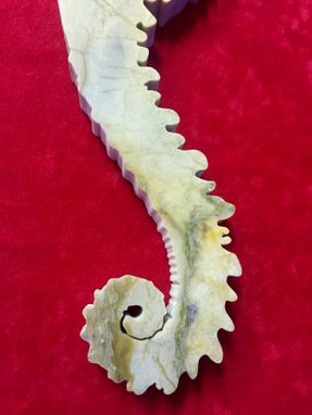 Custom Made Granite Cut Seahorse With Tourmaline Eye Wall Art