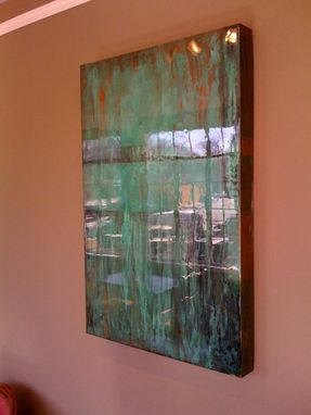 Custom Made Copper Art Wall Piece With Super Wet Reflection Clear Coat.