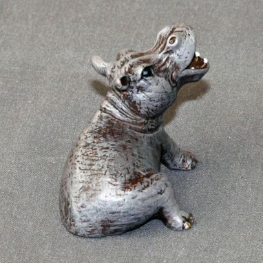 Custom Made Bronze Hippopotamus "Hippo Baby" Figurine Statue Sculpture Art Limited Edition Signed Numbered