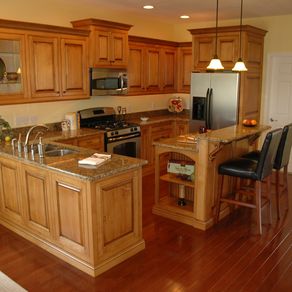 Hand Made Maple Glazed Kitchen With Quartz Countertops by Hilltop ...