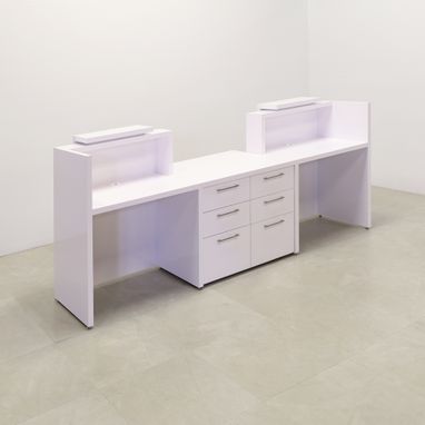 Custom Made Custom Modern Ada Compliant Reception Desk - Chicago Double Counter Desk