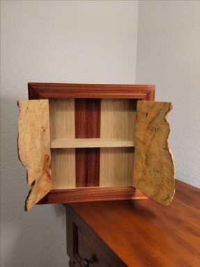 Custom Made Flame Box Elder Spice Cabinet