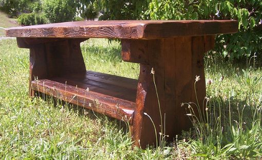 Custom Made Heart Pine Rustic Coffee Table