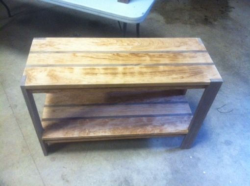 Custom Made Walnut And Cherry End Tables