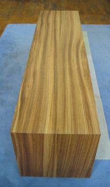 Custom Made Zebrawood Storage Bench
