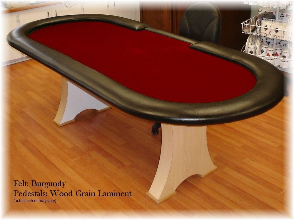 Handmade Oval Poker Table by July's Woodworks Llc