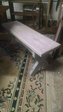 Custom Made Pickled Pine 3 Foot Bench
