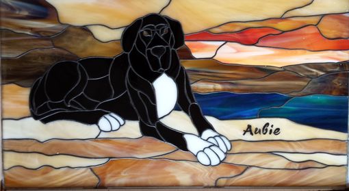 Custom Made Custom Stained Glass Panel - Aubie