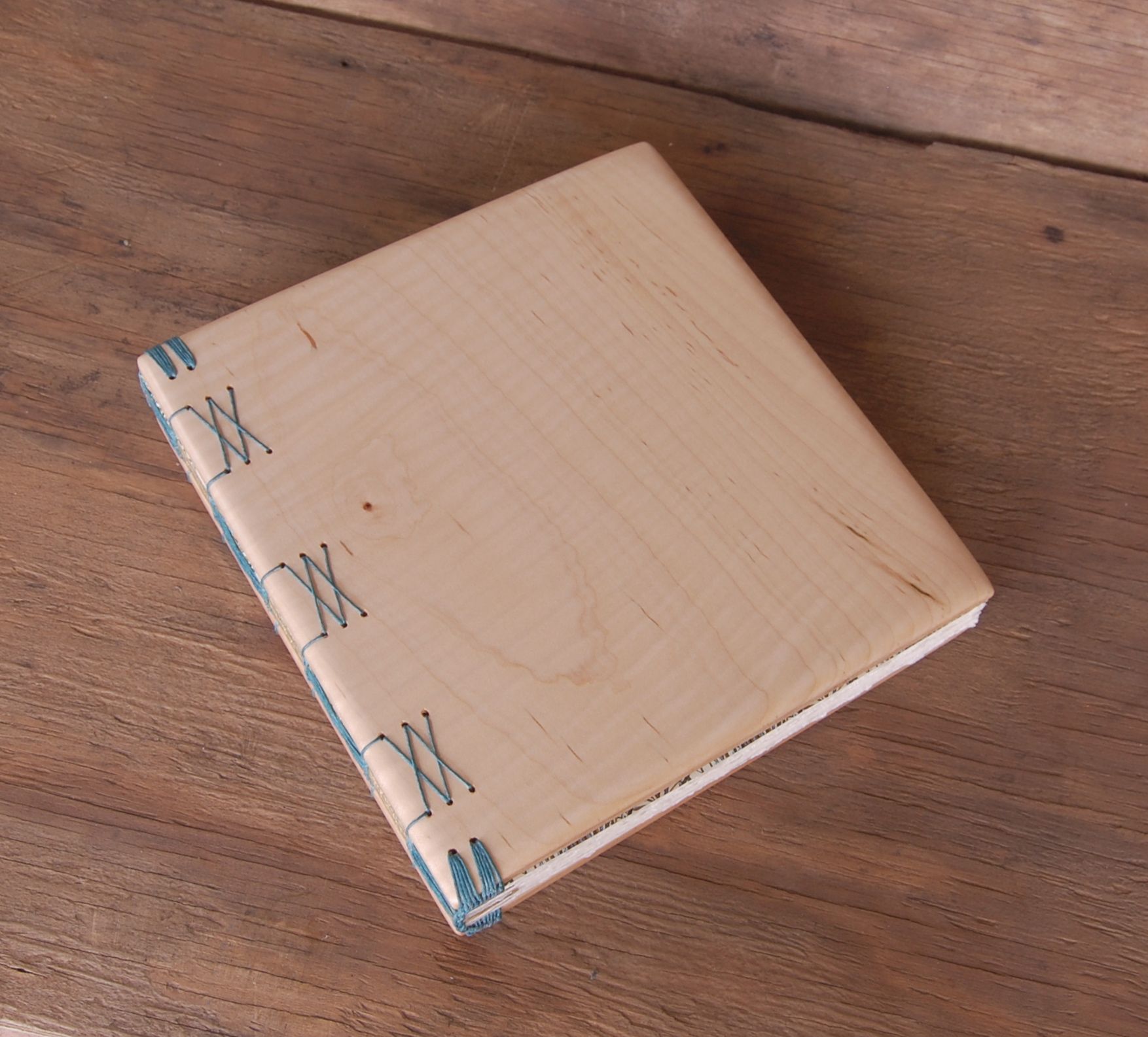 Hand Crafted Custom Wedding Guest Book With Maple Wood Covers