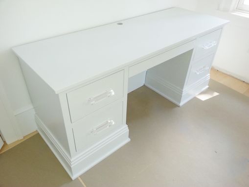 Custom Made Modern White Lacquer Desk