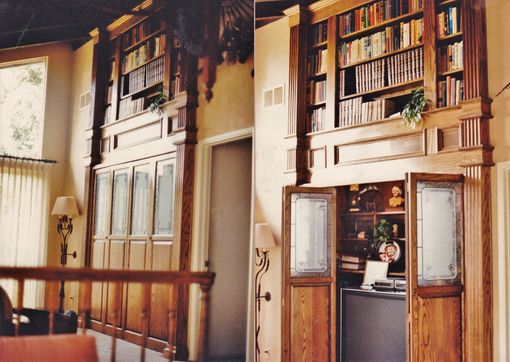 Custom Made Entertainment Center And Book Shelf.