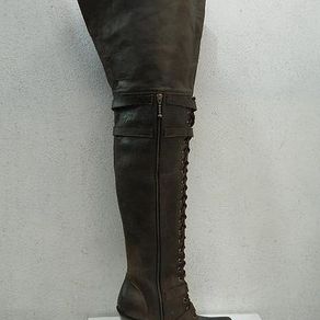 Handmade Silver 4¨Platform Boots 16 Inches Tall Shaft With Side Zipper ...