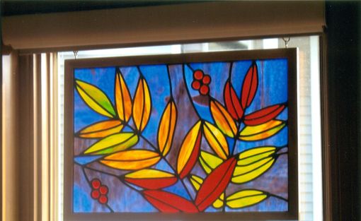 Custom Made Colorful Sumac Stained Glass