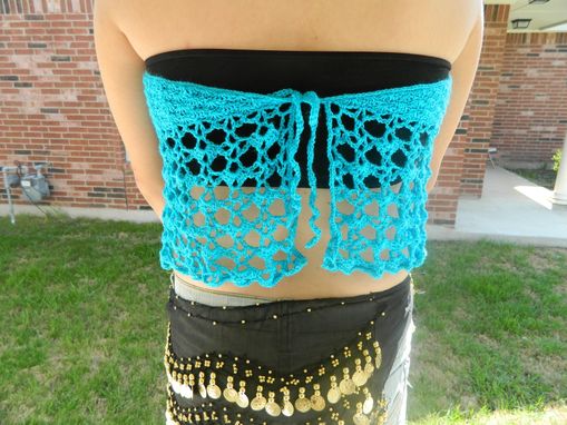 Custom Made Hand Crocheted Summer Festival Halter Top