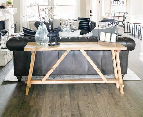 Custom Made Rustic Pine Console Table